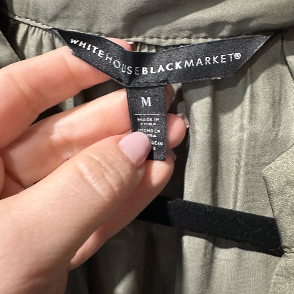 White House black market green kimono dress size medium - Picture 2 of 2